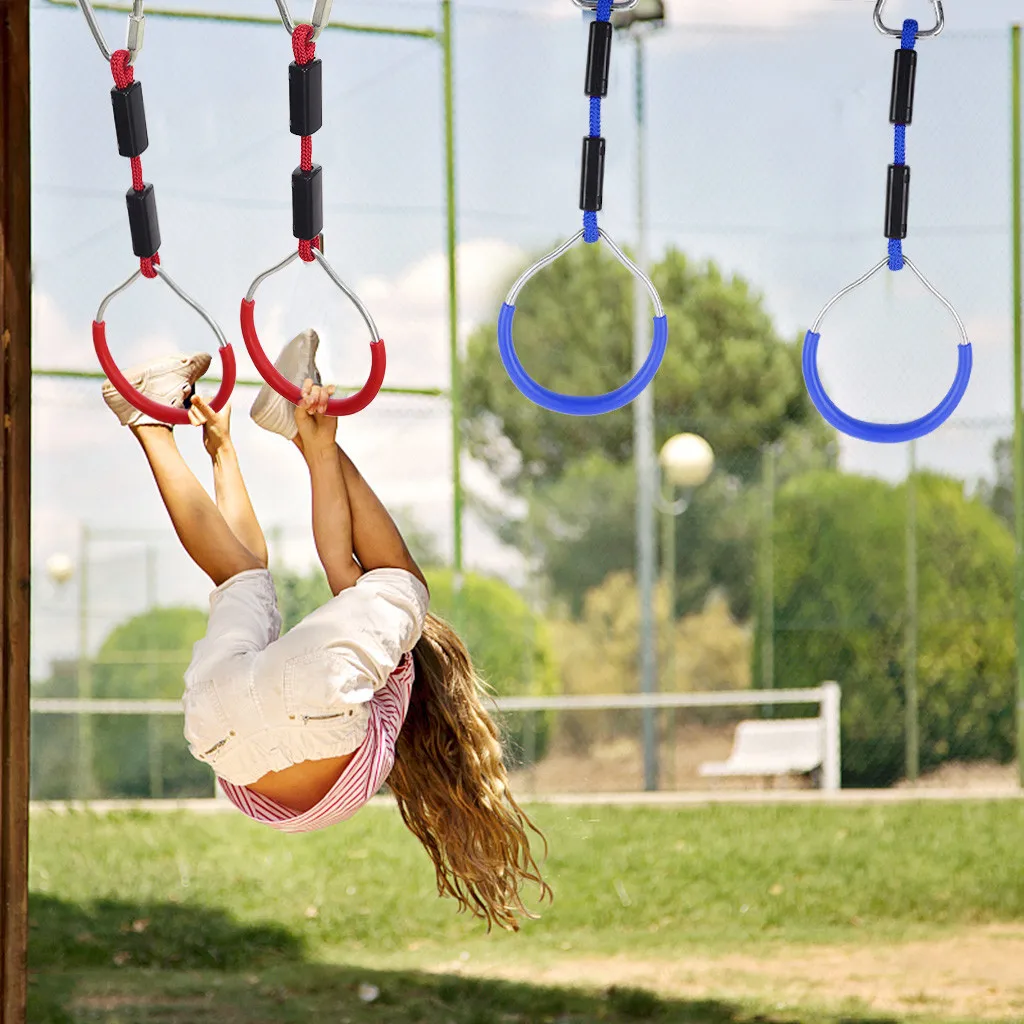 Gymnastic Rings For Kids Gym Ring With Adjustable Straps Buckles Indoor  Fitness Home Playground Gym Pull-up Playground Equipment - AliExpress
