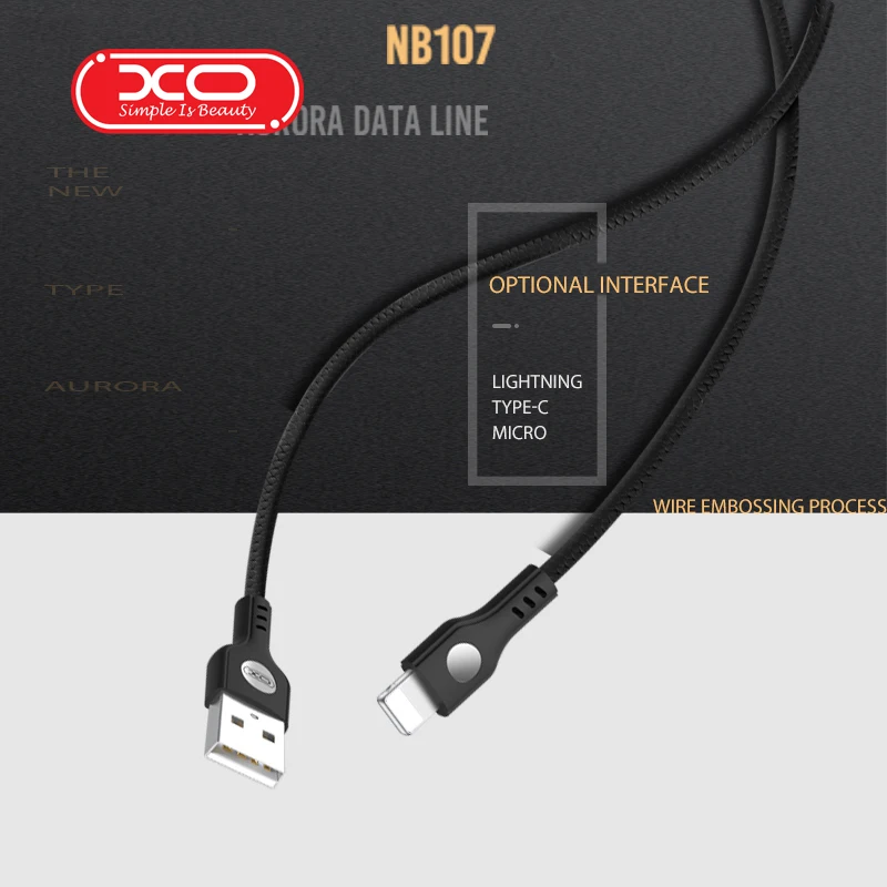 USB-кабель XO для iPhone 11 Pro 8 7 6 зарядное устройство микро-USB-кабель Android USB Type-C