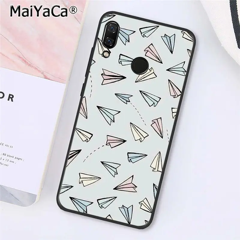 A16 MaiYaCa Любовь Путешествия розовый бумажный самолет чехол для телефона Xiaomi Redmi4X 6A S2 Go Redmi 5 5Plus Note4 Note5 7 Note6Pro - Цвет: A16