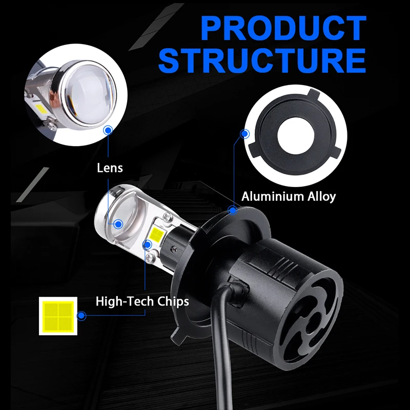 Светодиодные лампы HLXG H7 для автомобильных фар HB3 9005 HB4 9006 H11 H8|Передние LED-фары авто|