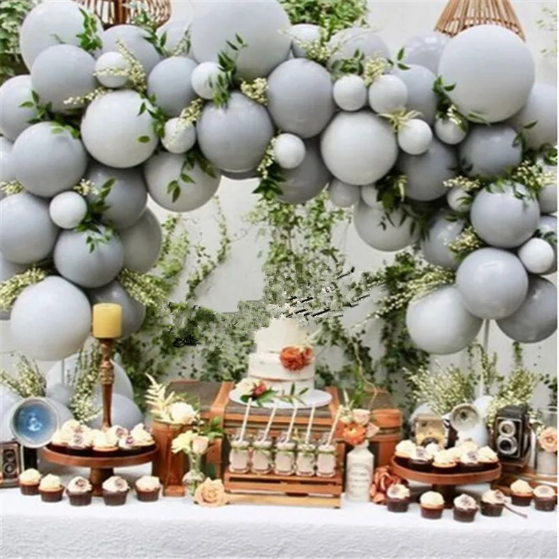 5/10/24 дюймов Большой серый шарики круглые латексные шары Арка Baby Shower в виде кирпичной стены украшения