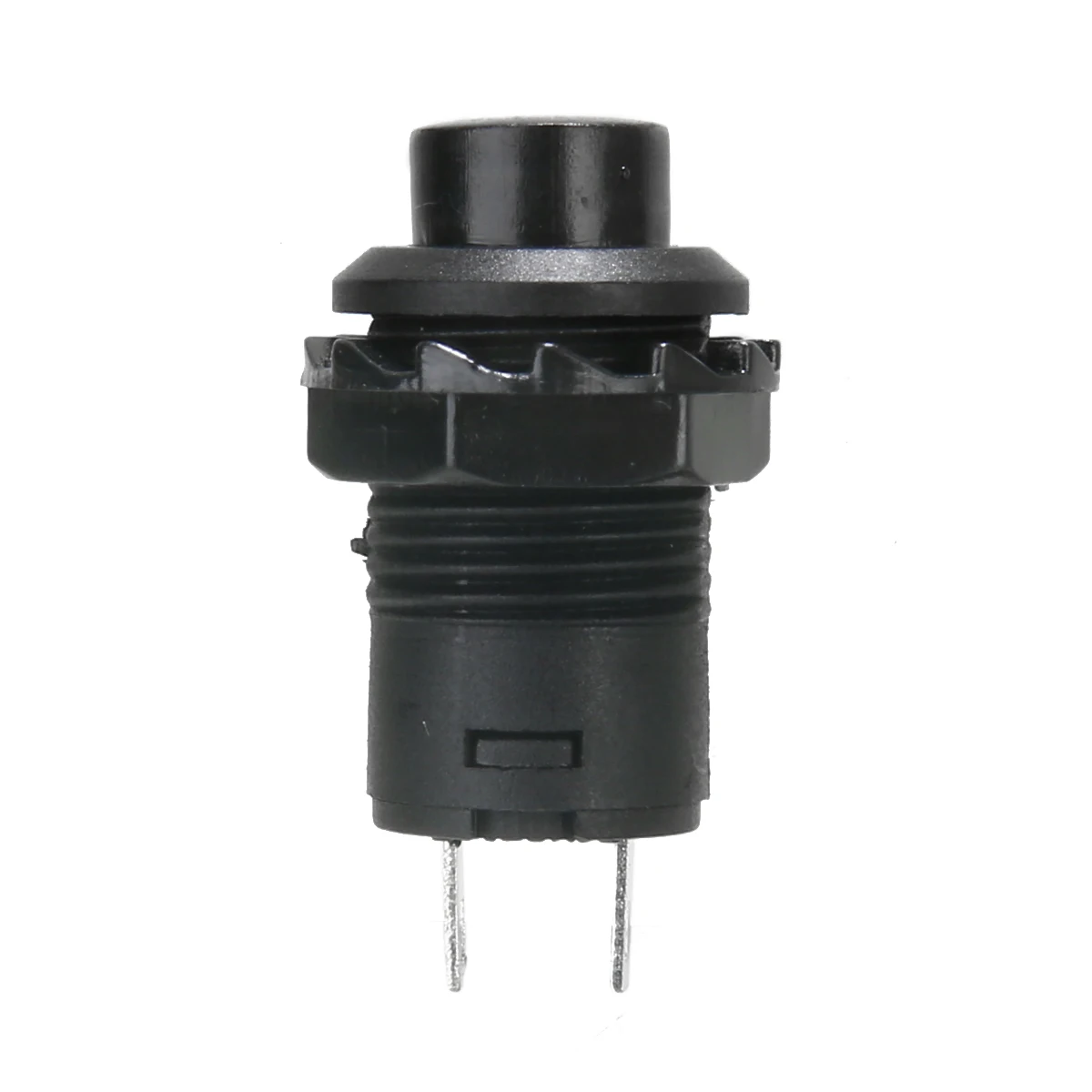 MAYITR 5Pcs 12V Black 3A 125V AC 1.5A 250V AC Auto Switch Car Dash Off-On Momentary Push Button Switches Horn Doorbell