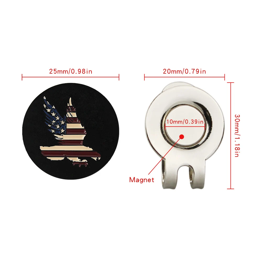 New Arrival Golf Marker w Golf Hat Clip Magnetic Alloy Golf Mark for Golf Ball Sport Drop Shipping