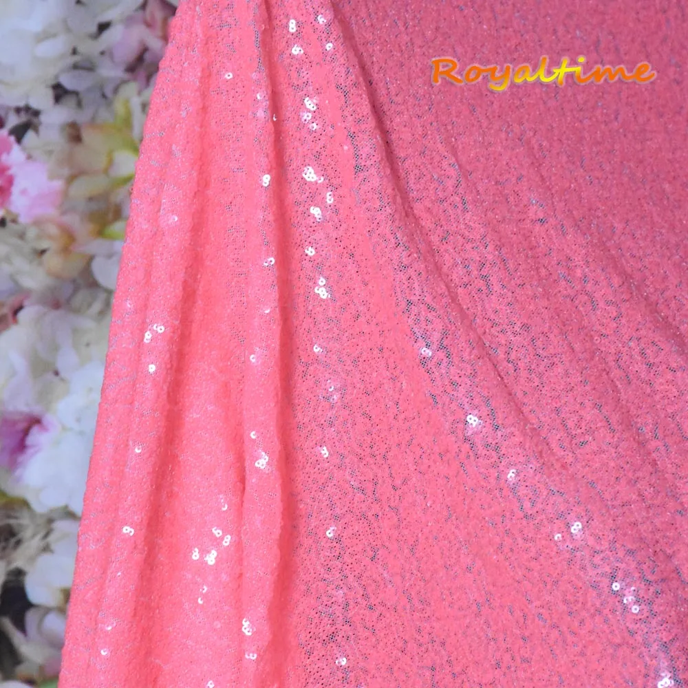 Neon Pink 130x45 см измененная белая ткань с блестками для костюмов, кружевная ткань с блестками, скатерть, дорожка для стола, декорация свадебного платья - Цвет: Neon Pink