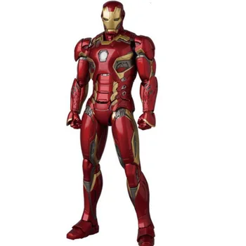 

Hot Marvel Iron Man 3 MK45 Action Figures Ironman Avengers PVC Collectible Figure Model Toys Can Movable 16CM