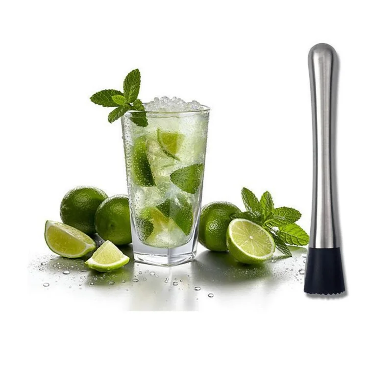 1 шт. шпажка для коктейля из нержавеющей стали DIY Mojito Mint Muddler Напиток Фруктовый Лед вспениватель молока Muddler Бармены инструменты для барменов