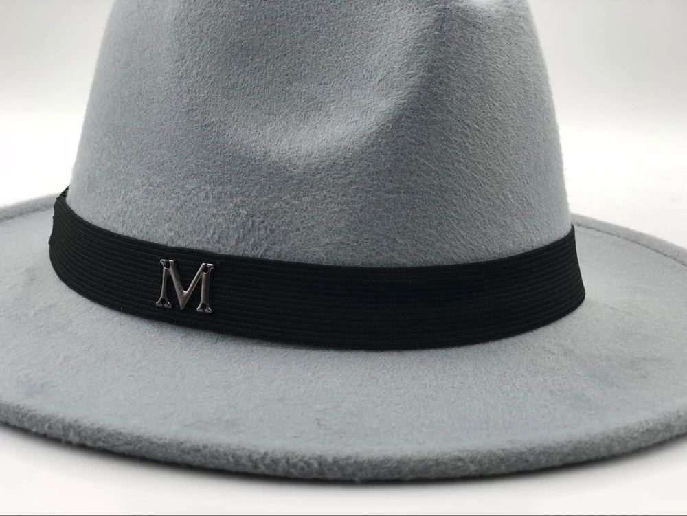 fedora hats for sale simple Wide Brim Autumn Female Fashion Top Jazz Cap Winter Fashion Wool Fedora Hat For Women Chapeau Femme Black Hats For Men fedora hats for big heads