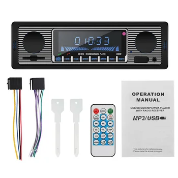 

USB AUX Classic Car Radio Bluetooth Stereo Player FM MP3 In-dash Head Unit With Memory Card 18.8*6.5*5.7cm EM88