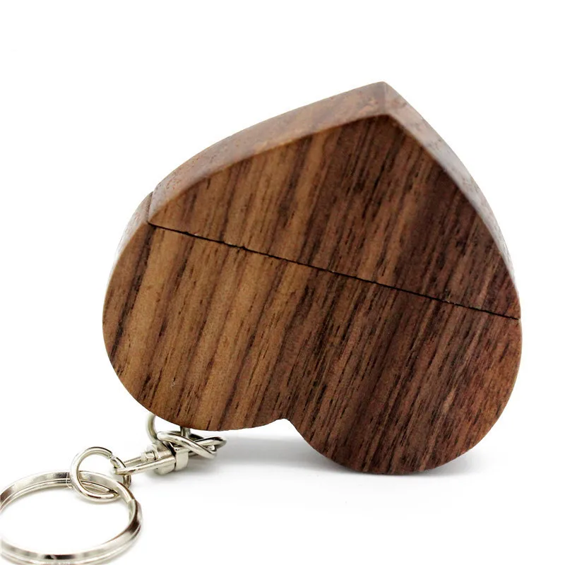 usb JASTER бесплатный логотип на заказ Деревянный Сердце USB+ коробка USB флэш-накопитель Флешка 16 ГБ 32 ГБ 64 Гб карта памяти фотография свадебный подарок - Цвет: usb
