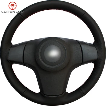

LQTENLEO Black Genuine Leather DIY Car Steering Wheel Cover For Chevrolet Niva 2009-2017 (3-Spoke) Opel Corsa 2008-2014 Vauxhall