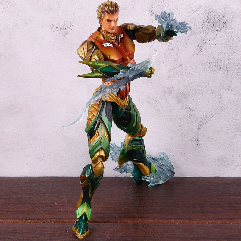 Play Arts DC Comics Figure Justice League Aquaman Super Hero Aquaman PVC Action Figure Collectible