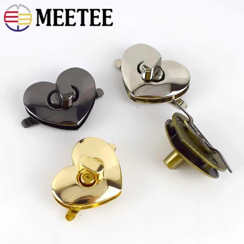 Meetee 2/5 шт 32X26mm сумка металлическая застежка поворотный замок DIY сумки из