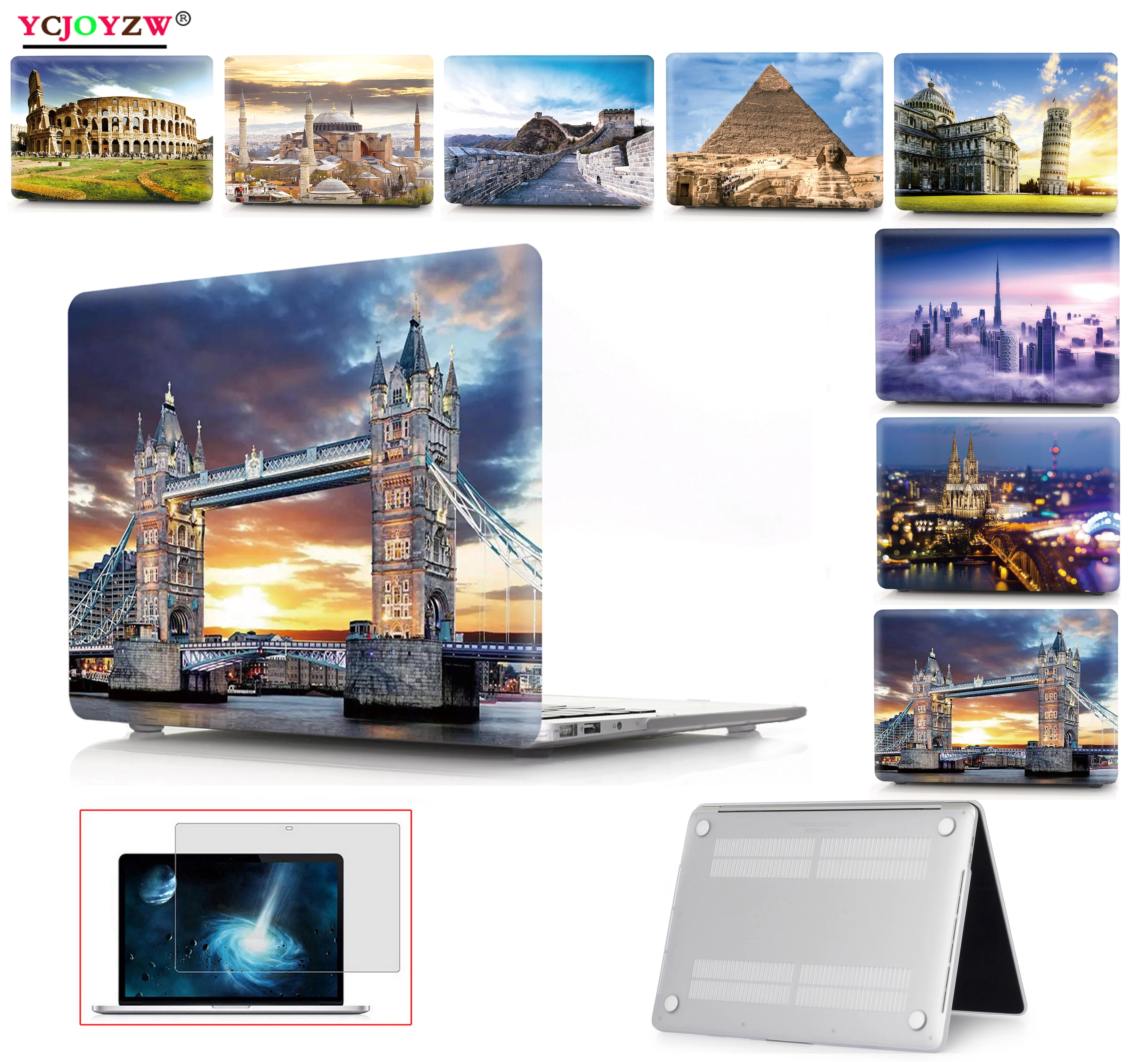 Чехол для ноутбука MacBook Air 11 13 дюймов A1466 A1932 Pro 12 13 15 retina A1502 A1706 A1708 A1989 A2159 здания чехол