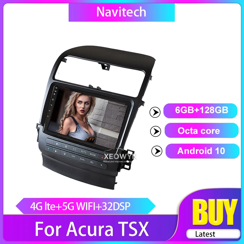 Octa core 4G+64G Car radio GPS Navigation for acura TSX 2004-2008 adroid  multimedia carplay mirrorlink 5G wifi