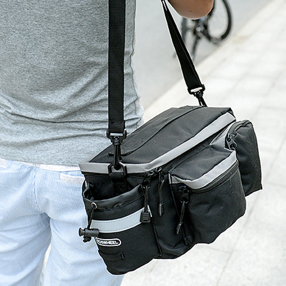 

Bike Bicycles Rear Rack Seat Pannier Trunk Bag with Cup Holder MTB Bicycles Carrier Bag Rear Rack Bike Luggage Carrier Back Bag