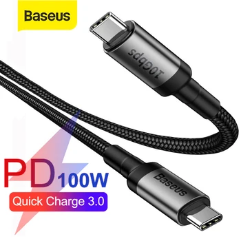 

Baseus USB Type C to USB C Cable for Samsung S9 S8 Note 9 8 PD3.1 QC3.0 60W Fast Charger USB C Cable for Macbook Pro Huawei P20