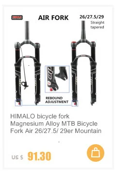 HIMALO Велосипедная вилка MTB Moutain, 20 дюймов велосипедная Велосипедная вилка с пневматическим газом, запорная подвесная вилка из алюминиевого сплава для 4," шин 135 мм