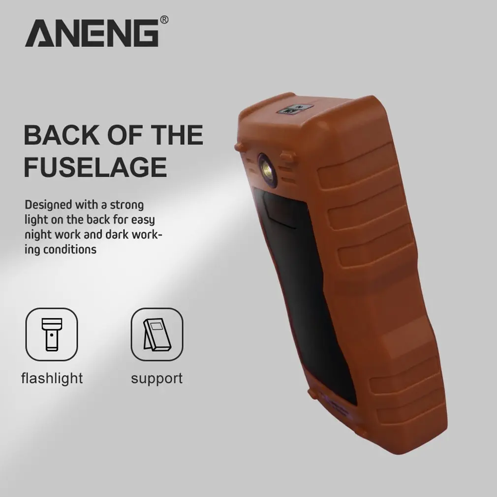 Aneng V02B мультиметр для передачи данных Ncv цифровой ЖК-дисплей Вольтметр переменного/постоянного тока Автоматический диапазон диодное Сопротивление Частота Емкость Тестер