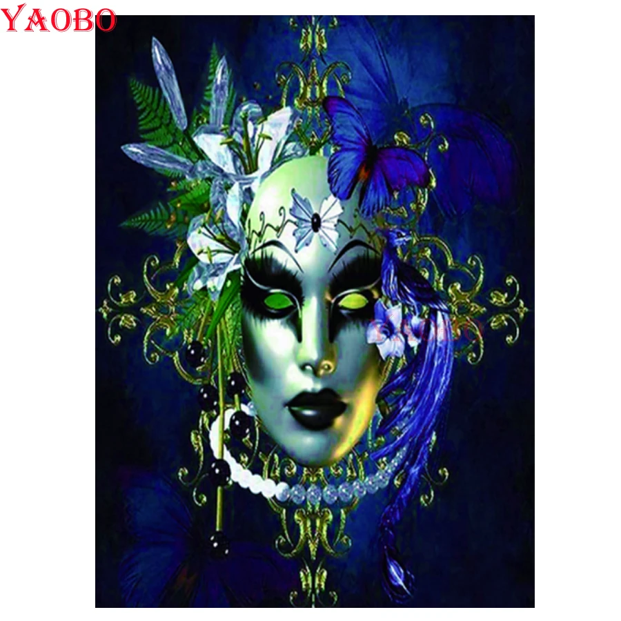 5D DIY Full Drill Diamond Painting Masked Girl Cross Stitch Embroidery Gift BEST 