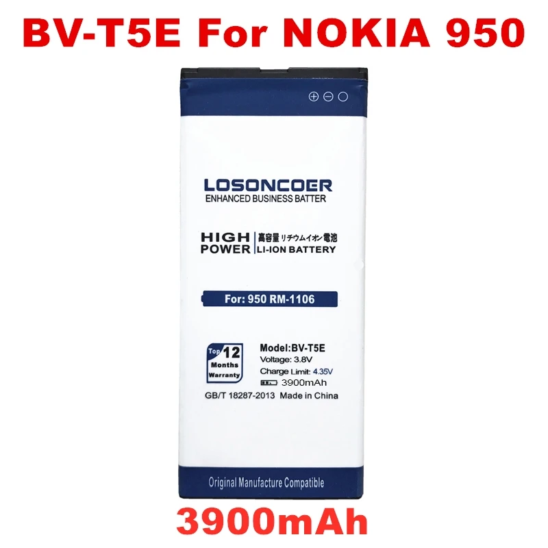 Топ 3900 мА/ч, BV-T5E/BVT5E/BV T5E аккумулятор к мобильному телефону для microsoft Nokia Lumia 950 Батарея RM-1106 RM-1104 RM-110