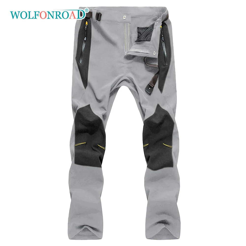 Wolfonroad With 4 Zipper Pockets Men's Lightweight Reinforced Knee