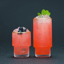 Ins стиль 200 мл 400 мл бокал для вина с золотой с бахромой коктейльное стекло кружка для холодного кофе бар ресторан домашнее пиво стекло Питьевая утварь