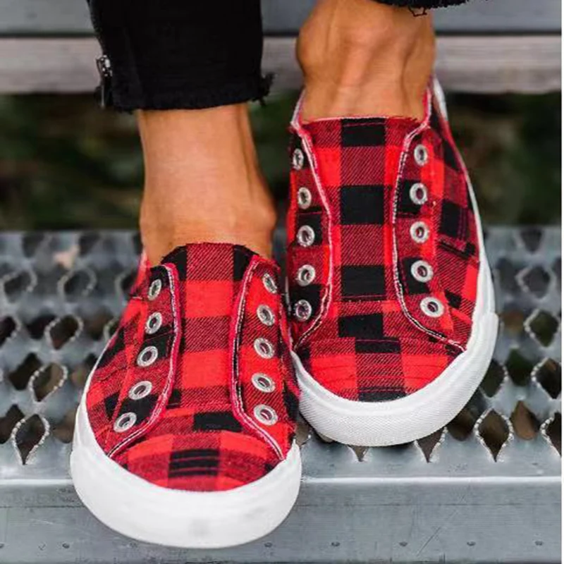 

Spring Women Sneaker lattice Ribbed Flat Heel Slip on Knitted Vulcanized Casual Ladies Shoes Walking Footwear Zapatos De Mujer