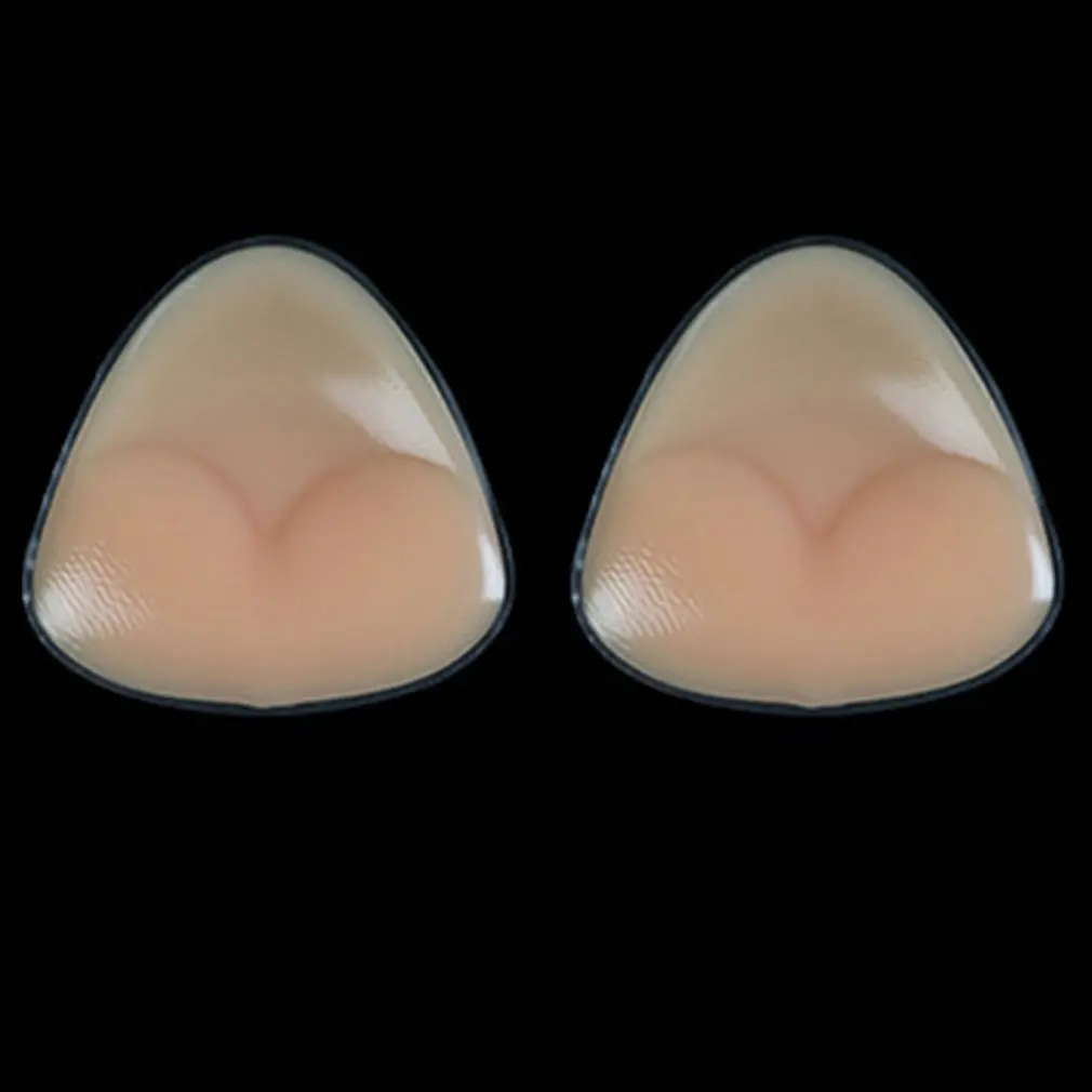 

2 Pcs Women Sexy Triangle Pads Enhancer Pads Invisible Inserts Push Up Bra Gel Pads Silicone Breast Enhancer Removable Bras