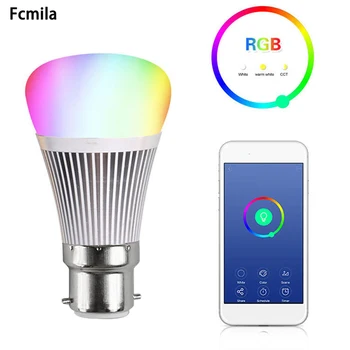 

Smart Home Wifi Light Bulb Wireless Dimmable RGB LED E27 B22 Lamp Angle: 360°