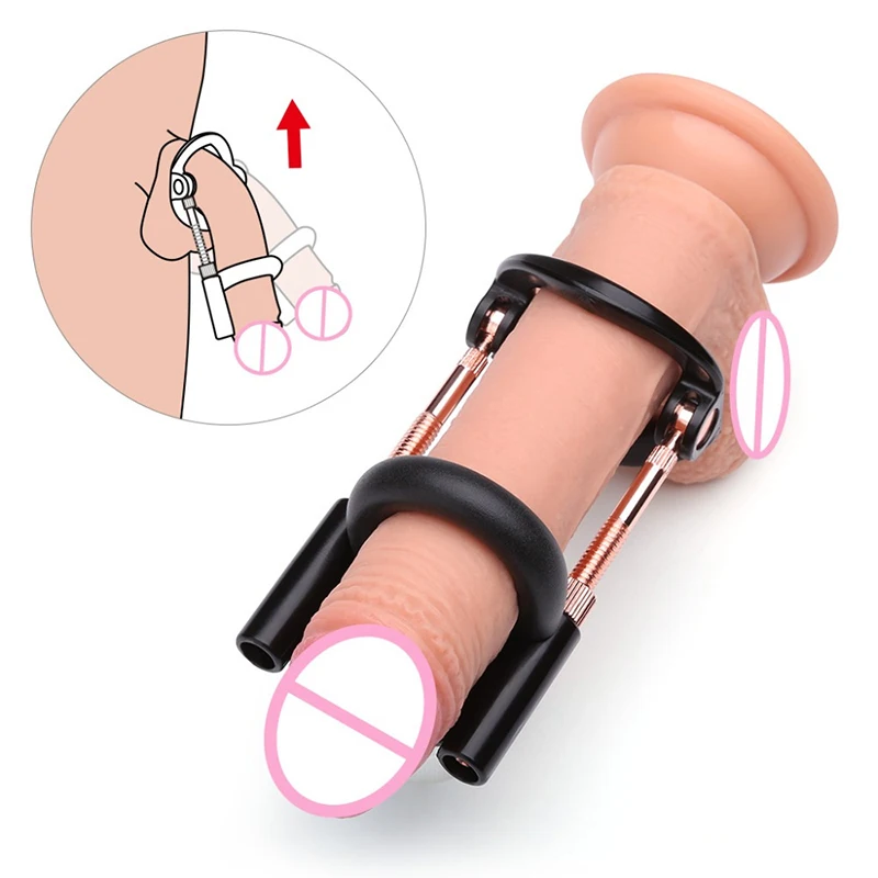 Enlargement Penis Extender Metal Bracket Pump Enlarger Stretcher for Men Male Enhancement Kit Tension Device Sex Toys Exercise