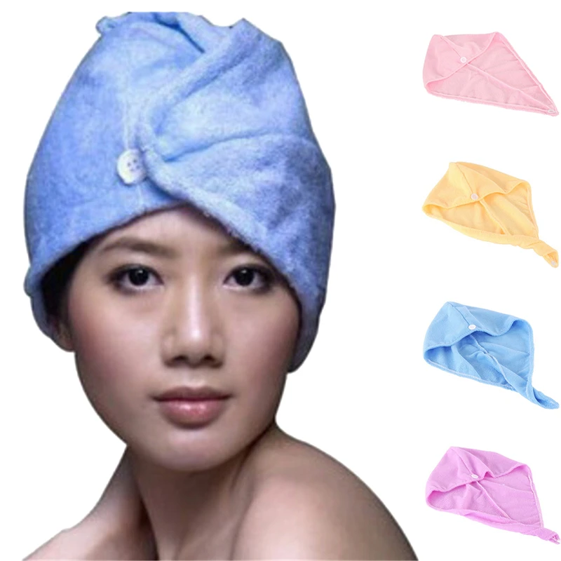 Mikrofaser Haar Wrap Handtuch Trocknen Bad Spa Kopf Kappe Turban Twist Trockenen Dusche Heißer