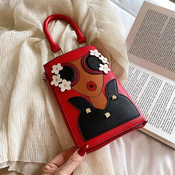 

2020 New Sexy Woman Bag Fashion Pattern Earrings Decorated Female Totes Ladies Shoulder Crossbody Messenger Bag Casual Handbag