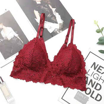 

Fashion Women Sexy V-Neck Lace Tops Women Underwear Camisole Tops Lace Hollow Intimates Crop Top