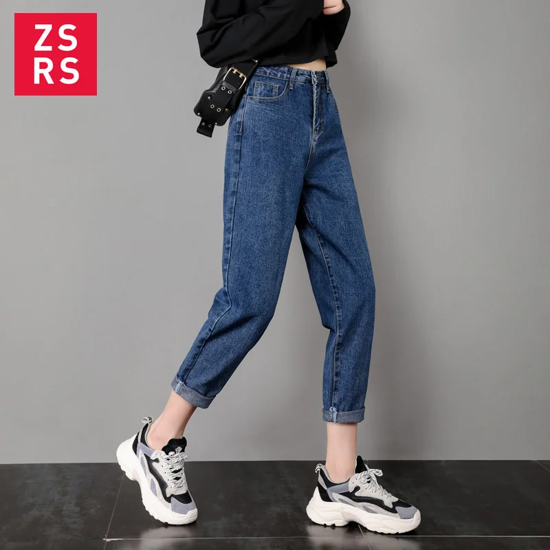 

ZSRS new jeans woman mom jeans pants boyfriend jeans for women with high waist push up large size ladies jeans denim 4xl 2019