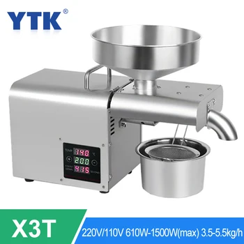 

220V/110V Stainless Steel Smart Home Oil Press Linseed Olive Oil Extractor With Temperature Control Panel