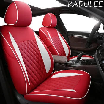 

KADULEE Custom Leather car seat cover For SKODA Yeti KODIAQ Octavia Superb Fabia Rapid KAROQ KAMIQ Automobiles Seat Cover cars