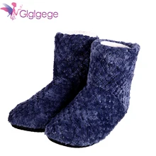 Glglgege/Высококачественная зимняя теплая обувь в клетку домашняя обувь на мягкой нескользящей подошве теплые плюшевые домашние сапоги для женщин, домашние тапочки