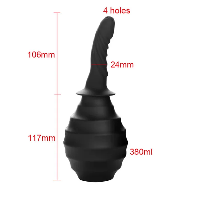 Силиконовый анальный очиститель флеш анальный портативный мусульманский душ Анальный Шар Вагинальный Анальный Душ Очищающая лампочка клизма - Цвет: 1pc