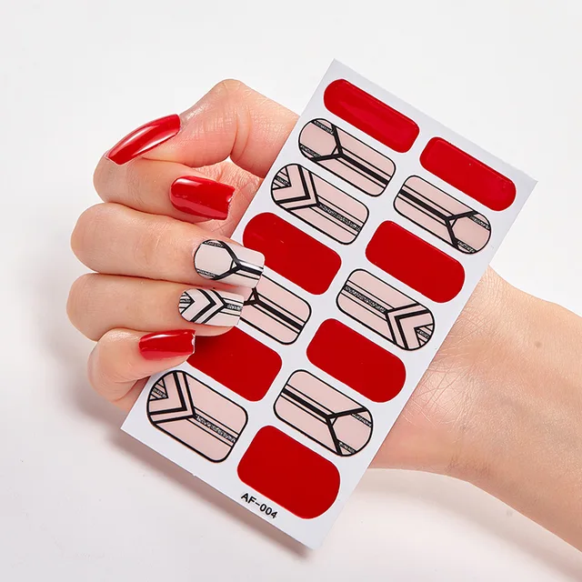 Full Cover Nail Stickers Nail Polish Nail Decoration Nails Sticker Designer Self Adhesive Nail Sticker Creative Nailart Sticker AF004