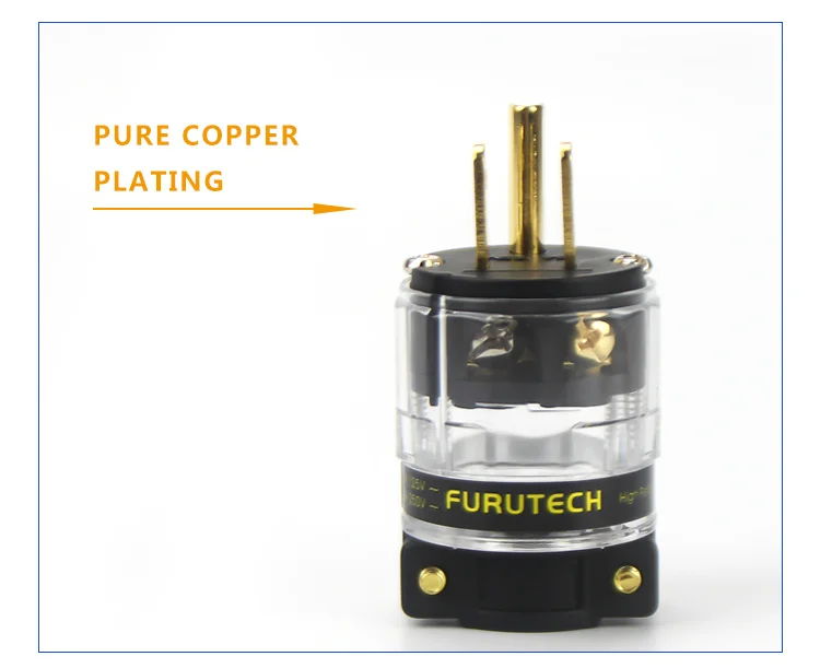 FURUTECH FI-11M(Cu)/FI-11 Cu вилка усилителя мощности звуковых частот 24K позолоченный IEC разъем 15A/125 В Hifi MATIHUR