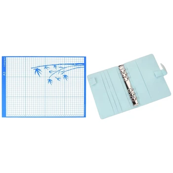 

1Pcs Replacement Cutting Mat Standard Grip Adhesive Mat A3 & 1Pcs Ring Diary Manual Cover (Without Inner Paper)
