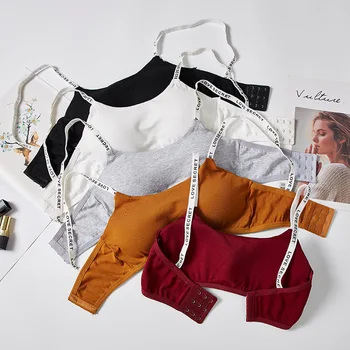 

NEW U Back Strap Stereotypes Gathered Bra Soft Padded Bralette Bras for Women Sexy Wireless Bras Underwear Lingerie Brassiere