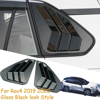 

1Pair Gloss Black Side Vent Window Scoop Louver Trim for Toyota RAV4 2019 2020