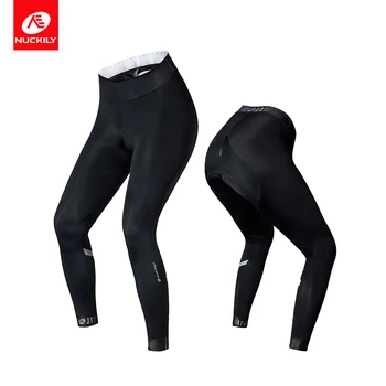 

NUCKILY Thermal Cycling Long Pant Women Bicycle Tights Reflective Elastic Breathable Bike Uniform GM005