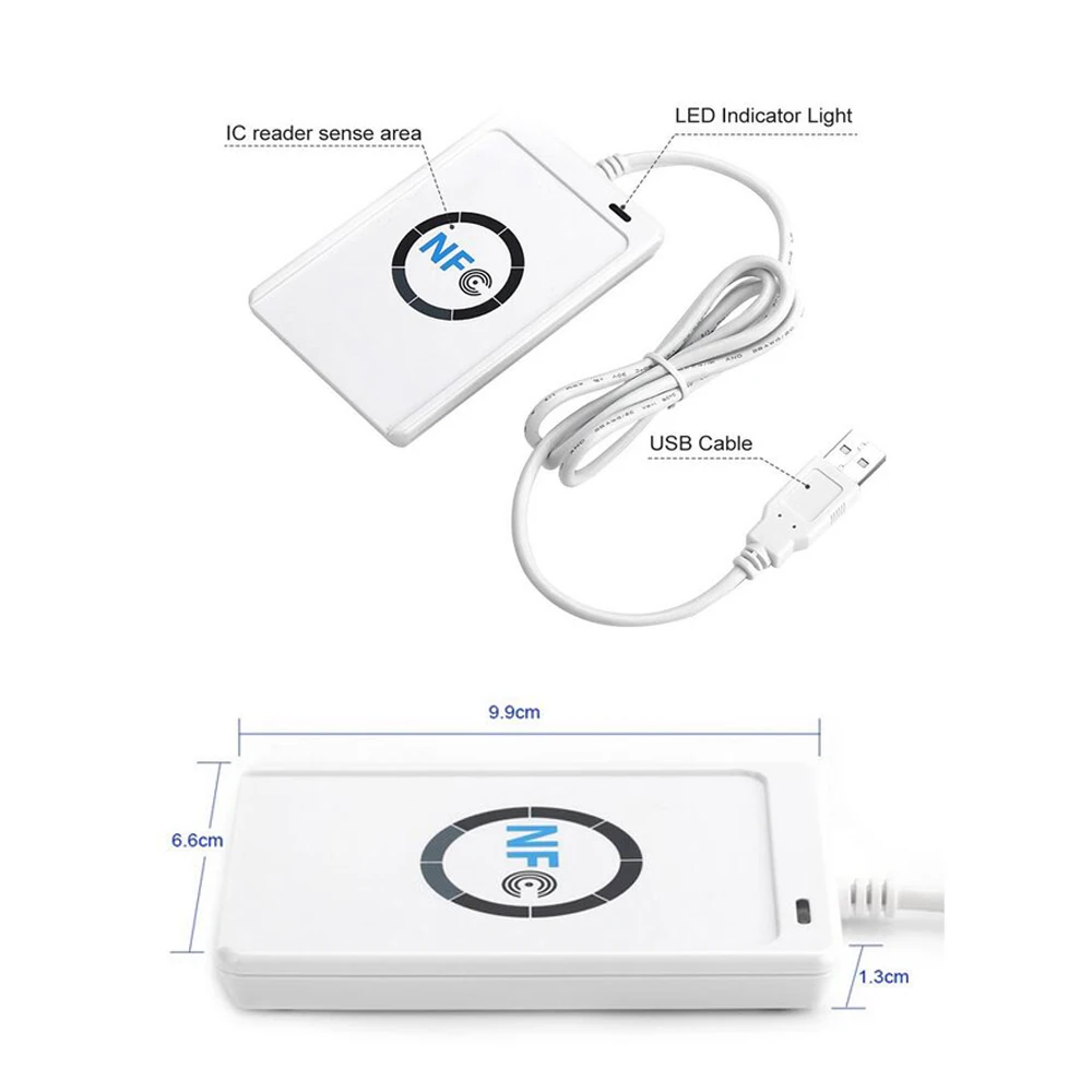 RFID считыватель ACR122U NFC Бесконтактный смарт ИС карта и записывающее устройство Rfid