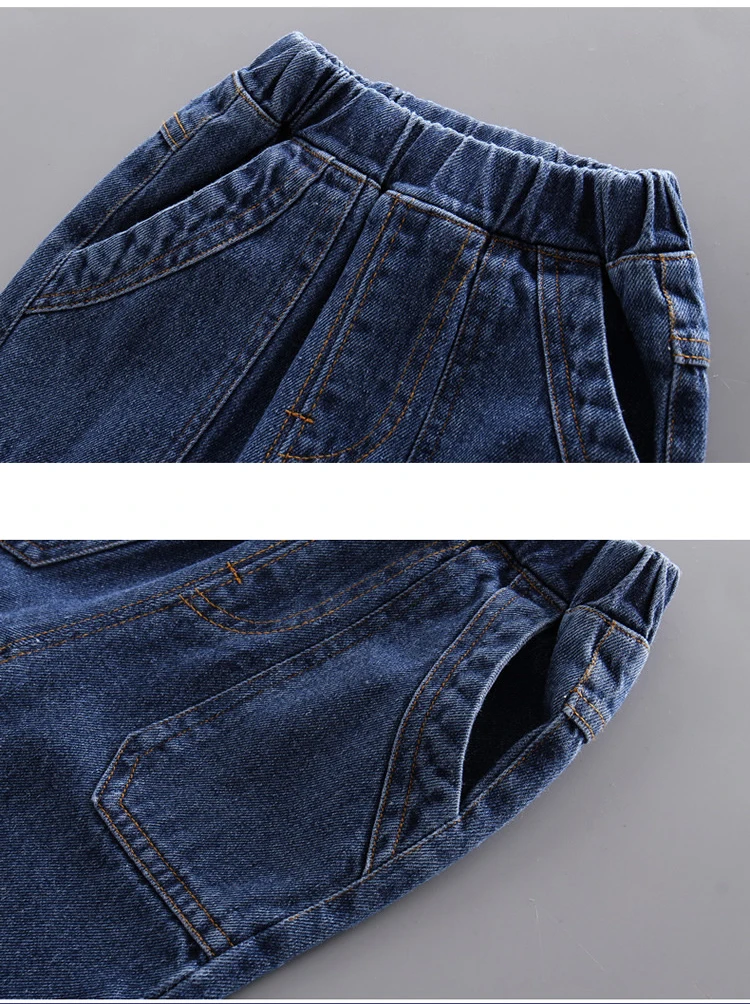 Джинсы для мальчиков; вельветовые Теплые осенне-зимние детские штаны для От 2 до 6 лет мальчиков с эластичной резинкой на талии; детские джинсовые брюки для малышей