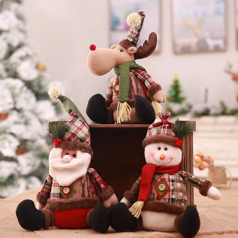 

New Christmas Sitting Posture Old Man Snowman Figure Display Children's Holiday Decorations Shopping Mall Window Decoration
