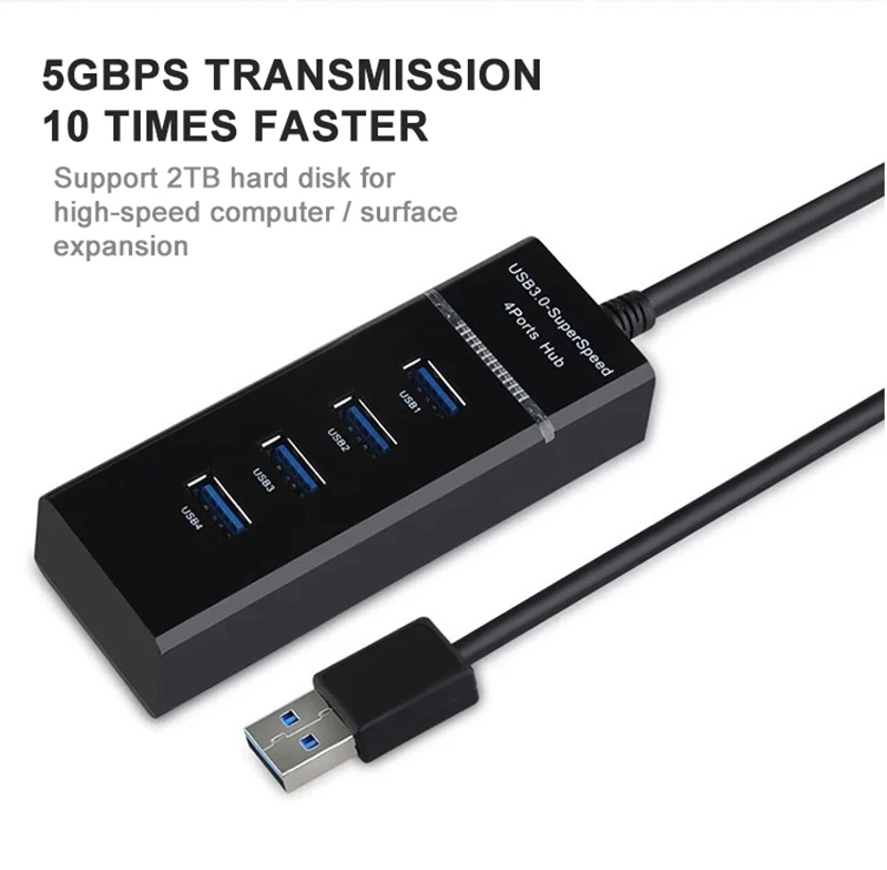 Экстремальная скорость USB Компьютерный разветвитель USB3.0HUB4 порт разветвитель 3,0 концентратор 3.0hub расширитель скорости четыре порта USB Компьютерный разветвитель