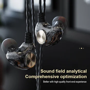 

Original Transparent In-Ear Earphone Subwoofer Stereo Bass Earbuds Earphone With Mic For iPhone Xiaomi High Quality