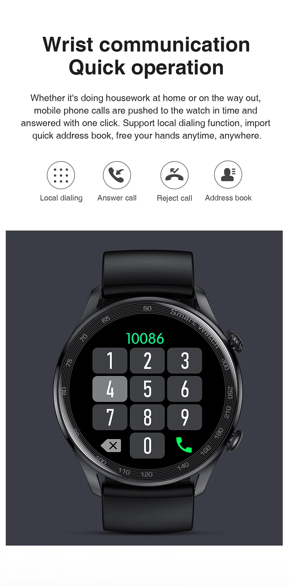2022 New Bluetooth Call Smart Watch Men Women Heart Rate Monitor Fitness Tracker Music Player 1.36Inch 390*390 HD Smartwatch+Box